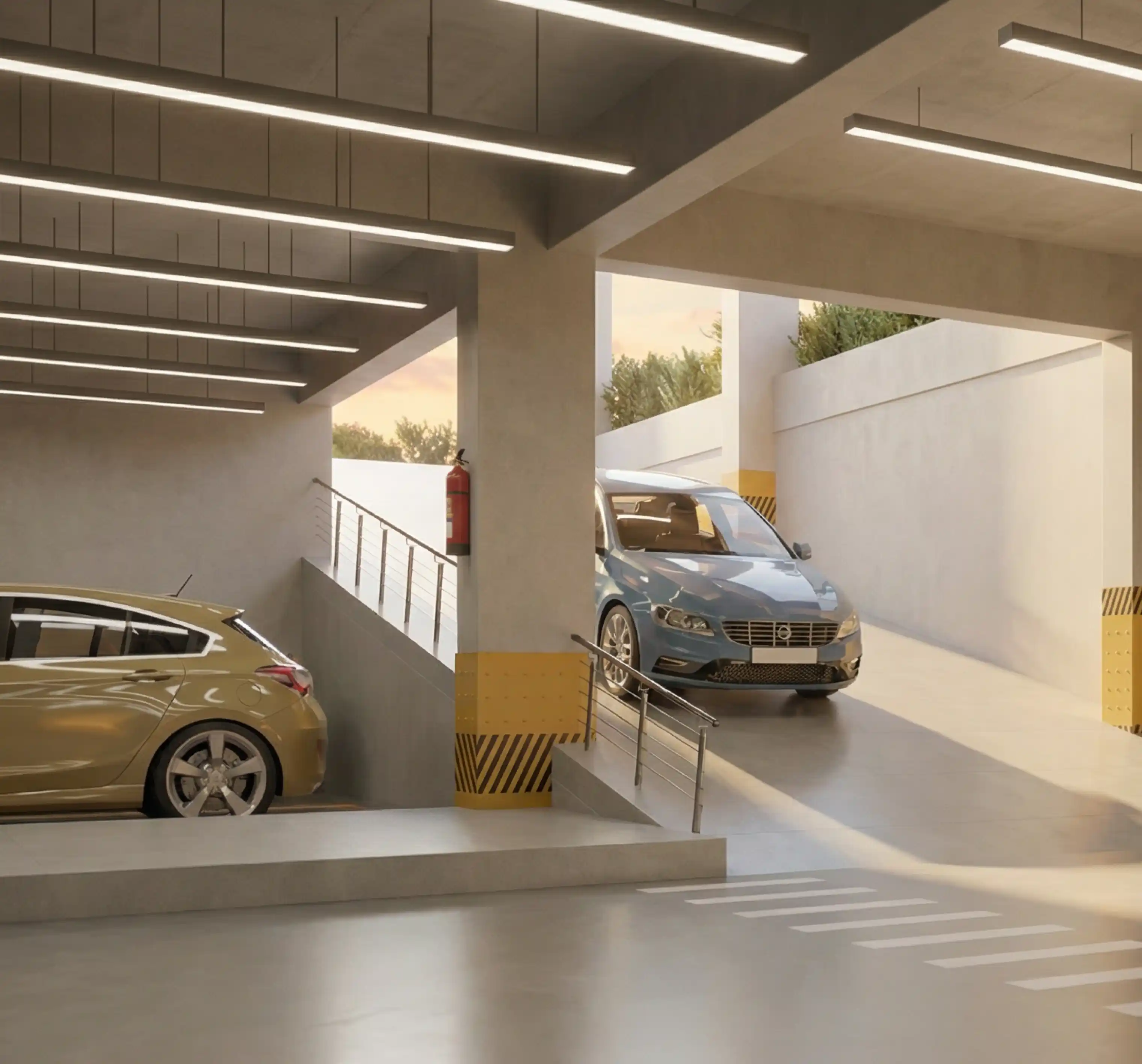 3 Tier Secured Parking